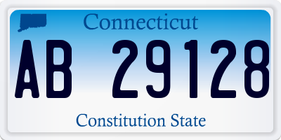 CT license plate AB29128