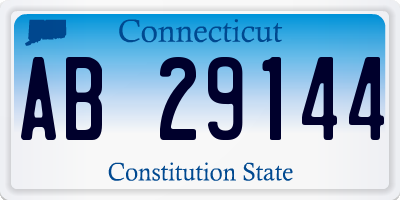 CT license plate AB29144