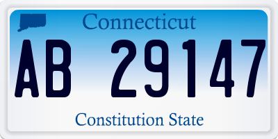 CT license plate AB29147