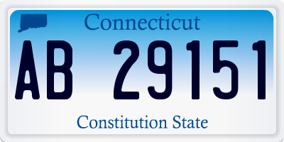 CT license plate AB29151