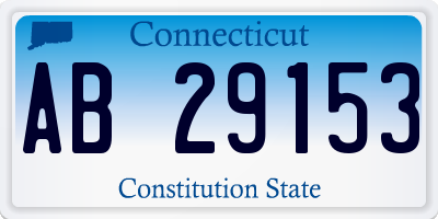 CT license plate AB29153