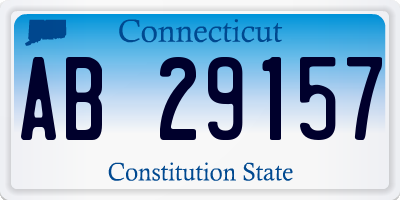 CT license plate AB29157