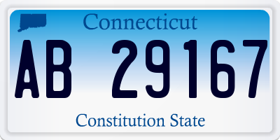 CT license plate AB29167