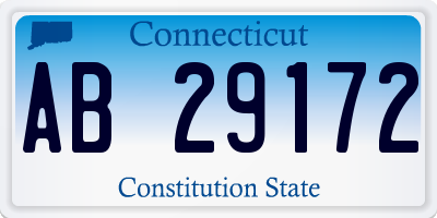 CT license plate AB29172