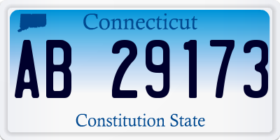 CT license plate AB29173