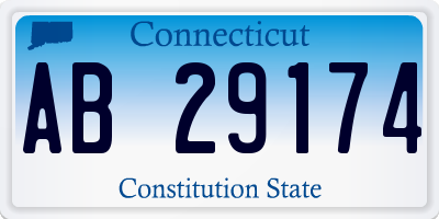 CT license plate AB29174