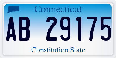 CT license plate AB29175