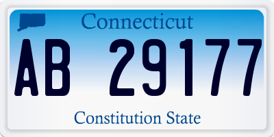 CT license plate AB29177