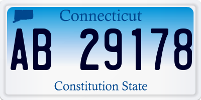 CT license plate AB29178