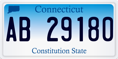 CT license plate AB29180