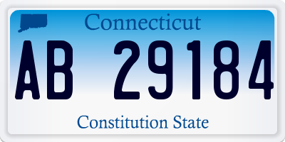 CT license plate AB29184