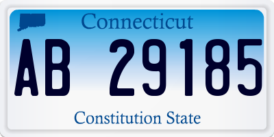 CT license plate AB29185