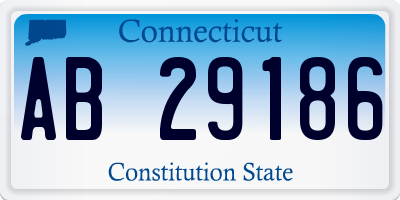 CT license plate AB29186
