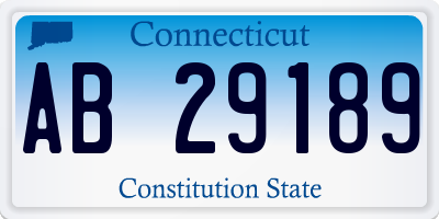 CT license plate AB29189