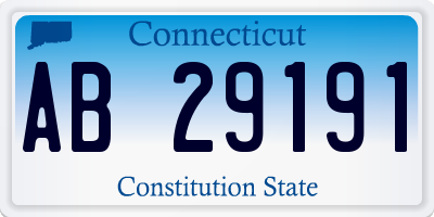 CT license plate AB29191