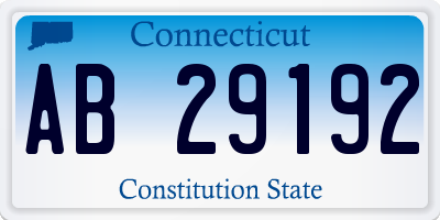 CT license plate AB29192
