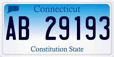 CT license plate AB29193