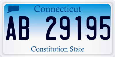 CT license plate AB29195