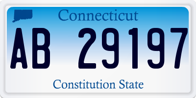 CT license plate AB29197