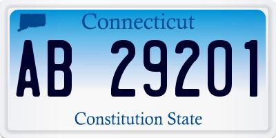 CT license plate AB29201