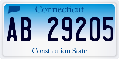 CT license plate AB29205