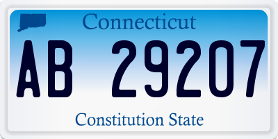 CT license plate AB29207