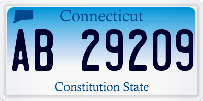 CT license plate AB29209