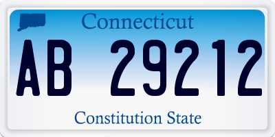 CT license plate AB29212