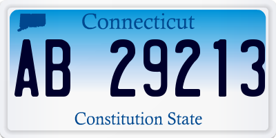 CT license plate AB29213