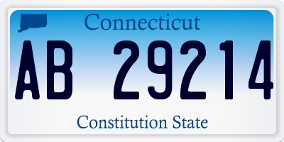 CT license plate AB29214