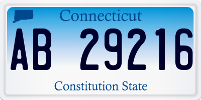 CT license plate AB29216