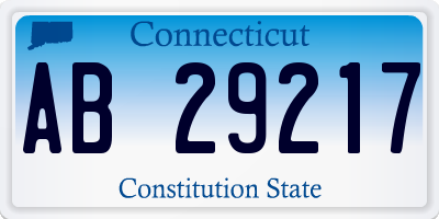 CT license plate AB29217