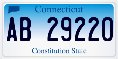 CT license plate AB29220