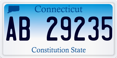 CT license plate AB29235