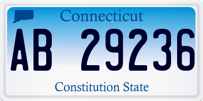 CT license plate AB29236