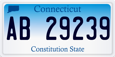 CT license plate AB29239