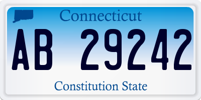 CT license plate AB29242