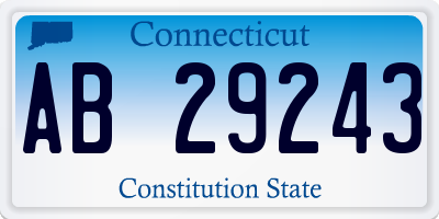 CT license plate AB29243