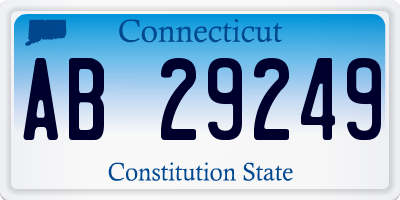 CT license plate AB29249
