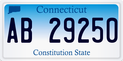 CT license plate AB29250