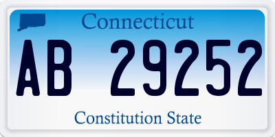 CT license plate AB29252