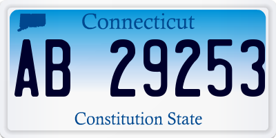 CT license plate AB29253