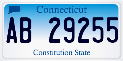 CT license plate AB29255