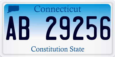 CT license plate AB29256