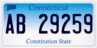 CT license plate AB29259