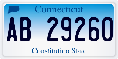 CT license plate AB29260