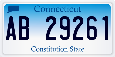 CT license plate AB29261