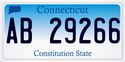 CT license plate AB29266
