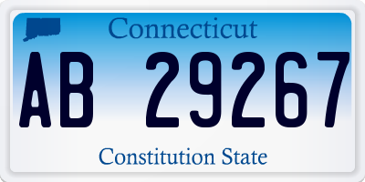 CT license plate AB29267