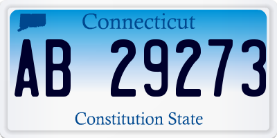 CT license plate AB29273